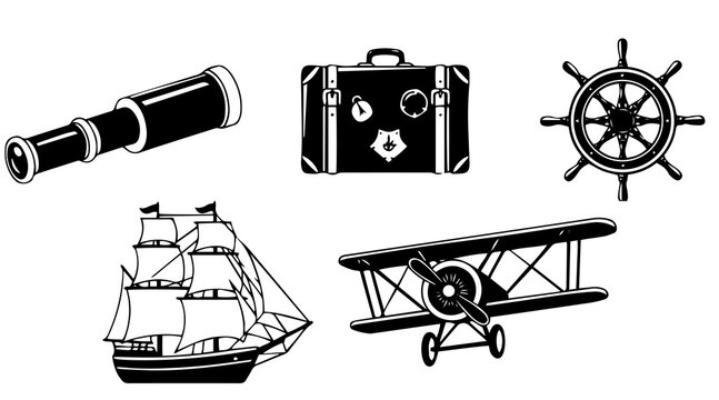 Nautical Ship & Telescope EPS Collection