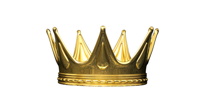 golden crown isolated on transparent