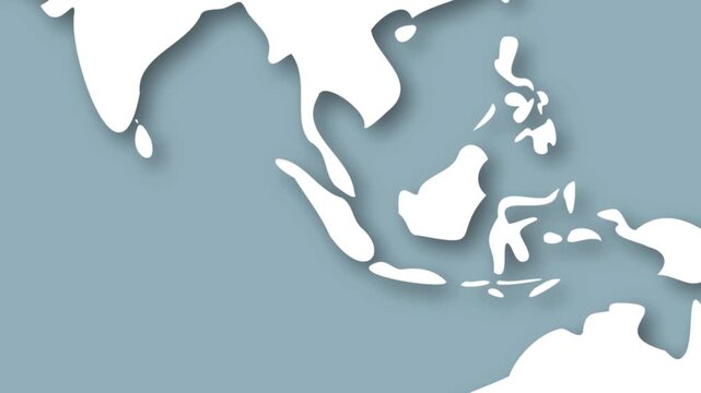 Singapore Map Zoom Out to World Map Animation Background