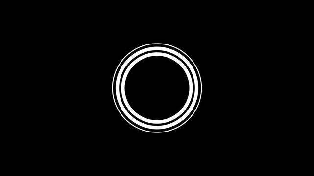 Simple animation of 23 seconds countdown timer with dashed circle on black background