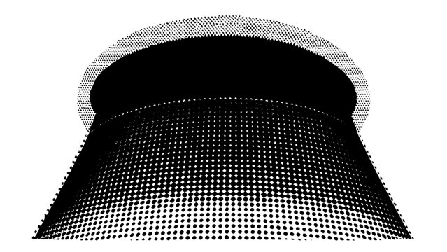 Abstract graphic of a conical shape made with a dotted pattern abstract background texture background graphic element abstract design halftone pattern geometric pattern modern design halftone