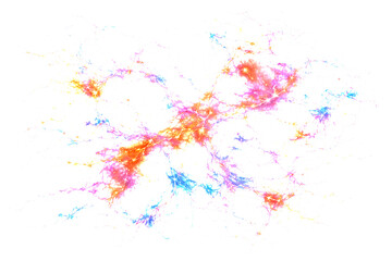 Naklejka premium Colorful Abstract Paint Splatter on a Transparent Background