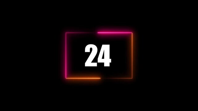 loading icon neon light rectangle frame white color Animation. 63 Download progress, interface white color Animation.