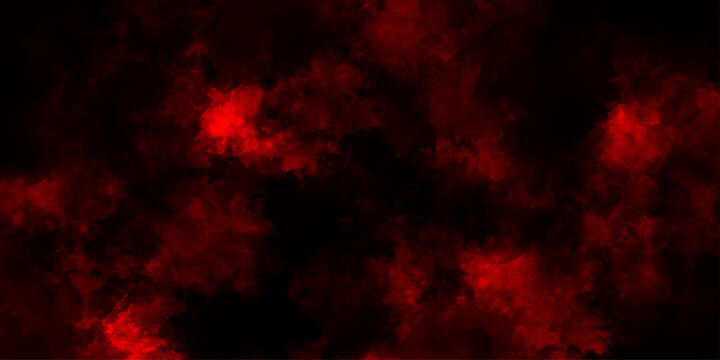 Dark red powder explosion cloud on black background. Abstract red and black grunge texture smoke. smoke fog misty texture overlay on dark black. paranormal red mystic smoke, clouds for movie.