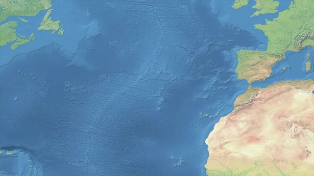 Cinematic Zoom from World Map to NORWAY Terrain Map, Earth Navigation Animation