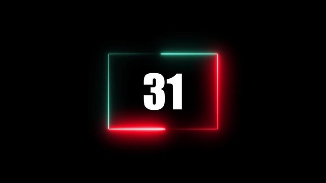 loading icon neon light rectangle frame white color Animation. 81 Download progress, interface white color Animation.