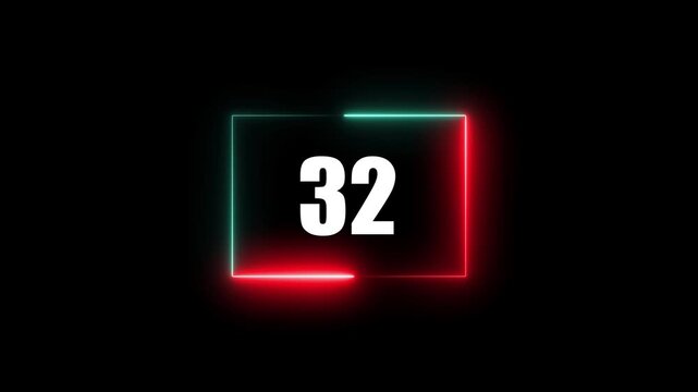 loading icon neon light rectangle frame white color Animation. 84 Download progress, interface white color Animation.