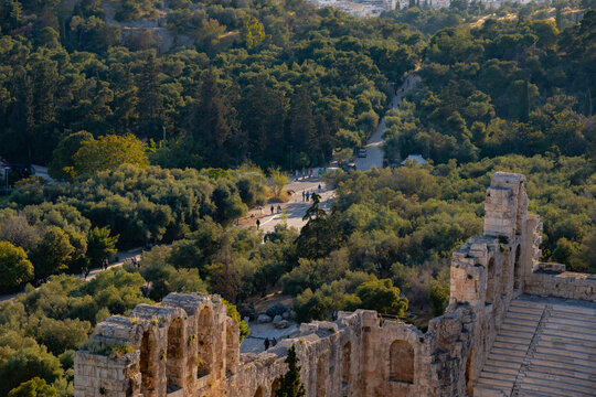 Odeon of Herodes Atticus beside Acropolis trees