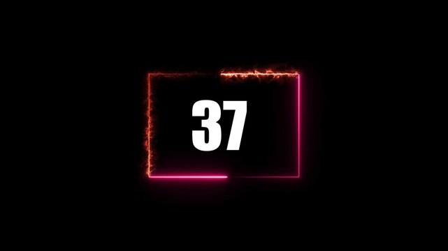 loading icon neon light rectangle frame white color Animation. 97 Download progress, interface white color Animation.