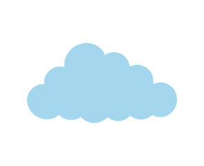 Fototapeta premium A clean and professional minimalist cloud silhouette featuring a smooth blue gradient texture for modern flat design concepts and minimal web backdrops.