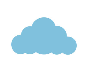 Fototapeta premium A clean and professional minimalist cloud silhouette featuring a smooth blue gradient texture for modern flat design concepts and minimal web backdrops.