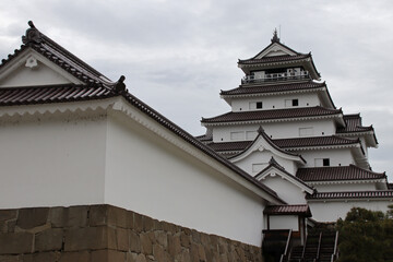 tsuruga castle in aizuwakamatsu in japan  © frdric