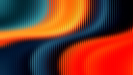 Vibrant abstract flowing lines symbolizing freedom and celebration during Juneteenth with warm orange and cool blue gradients © CreativeArtnest