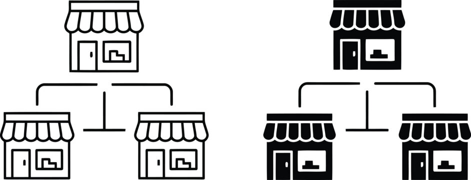 Business franchise store vector illustration