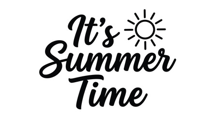 it s summer time text with sun icon © MDHABiBUR