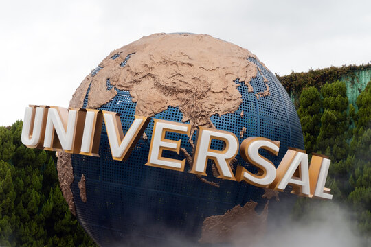Osaka, Japan - Dec 27, 2016, Universal Studios globe sign in Osaka. Universal Studios Japan is one of the biggest attractions in Osaka.
