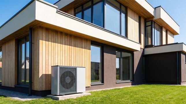 Air-source heat pump unit for eco-friendly modern residential heating