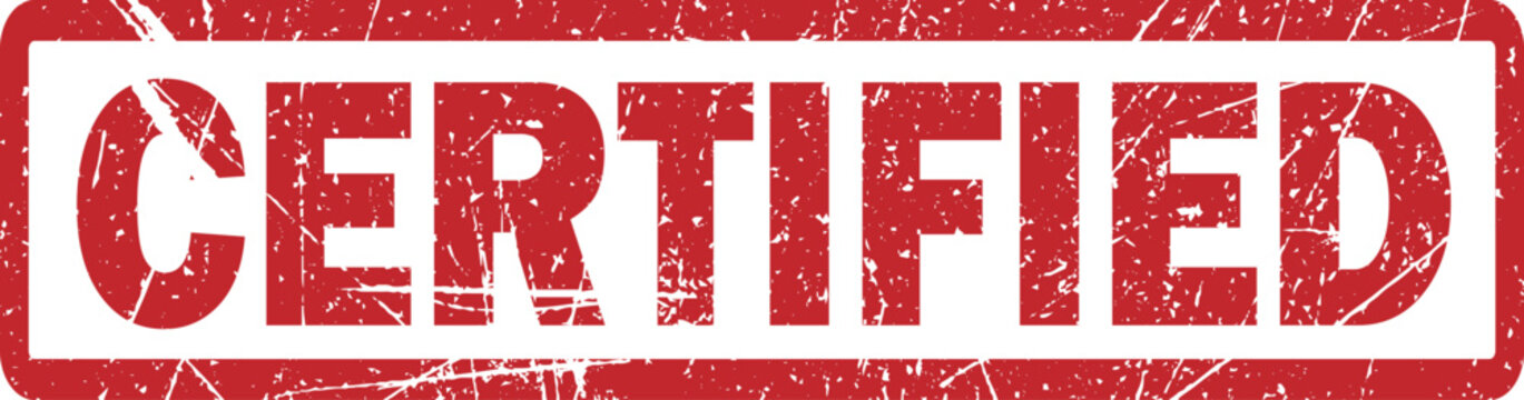 Set of Red Grunge Rubber Stamps effect