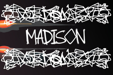 white graffiti alphabet set on black background © Tasnim