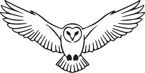 Flying barn owl in black and white © Mst. Taslima Akhter