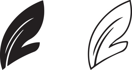 Black and white feather icons © Mst. Taslima Akhter