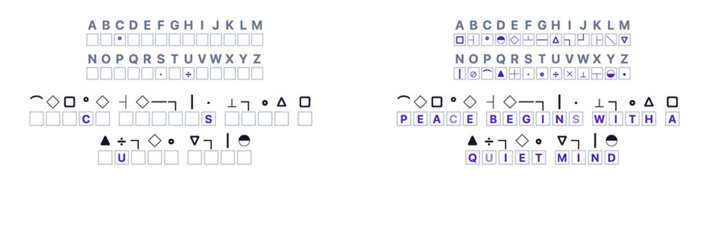 Mindfulness Cryptogram Puzzle with Inspirational Quote Printable Brain Game