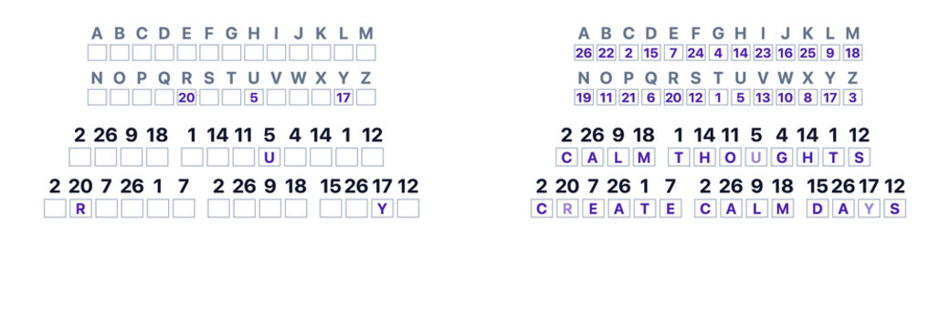 Inspirational Quote Number Cryptogram Printable Puzzle Activity