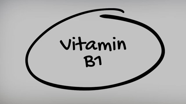 Vitamin B1 Hand Writing Text on Glass Screen