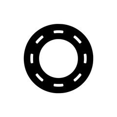 Naklejka premium Ring street black white icon
