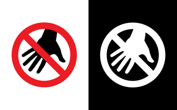 Do not touch icon vector SVG