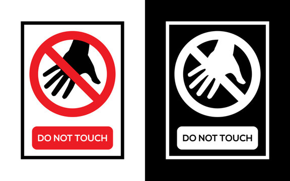 Do not touch label vector SVG