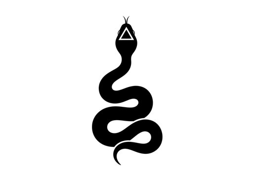 Black snake with triangle head symbol.