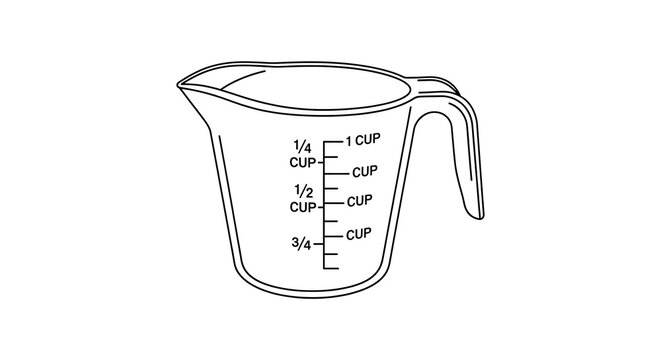 Measuring cup, kitchen tool, cooking utensil, cup measurement