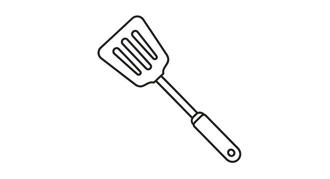 Black spatula, kitchen utensil, cooking tool, BBQ flipper