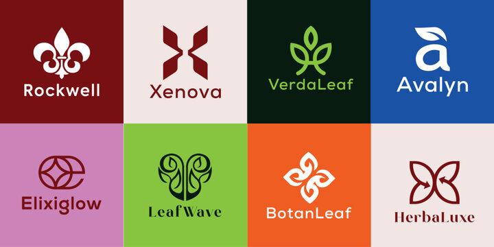 Premium Logo Set with Modern Abstract Symbols, wellness, Botanical Icons and Elegant Brand Identity Designs