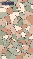 Obraz premium Abstract Eco-Brutalism Web Backdrop featuring Bionic Growth and Sustainable Brick Terracotta