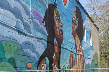 Fototapeta premium detail of mural 