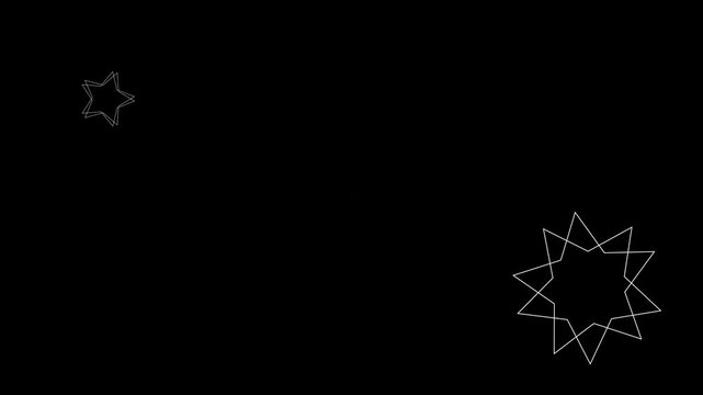 horizontal explosion Shape Explosive Motion fireworks Modern and stylish for video decoration. Pop-up 5 ster lop animation, Circle bursting, Geometric, ribbon, july, blast animation 