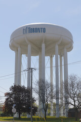 Naklejka premium Warden Water Tower, 17 Civic Rd, seen from Warden Av, Toronto