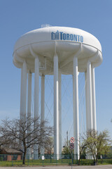 Naklejka premium Warden Water Tower, 17 Civic Rd, seen from Warden Av, Toronto
