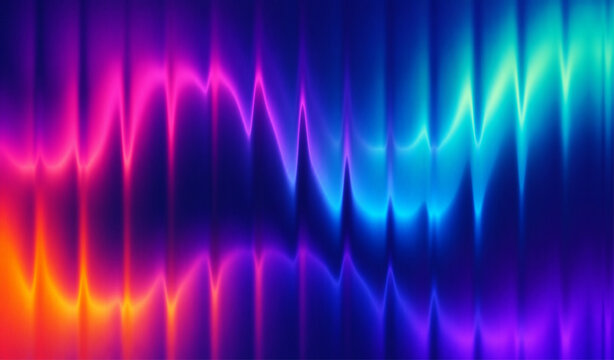 Abstract gradient background with reeded glass texture darker tones in  blue ,green, red , pink  modern aesthetic.	