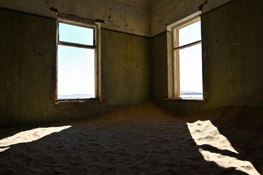 Ruins of the mining town named Kolmanskop