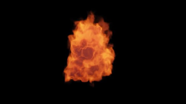 an expanding fast fire inside a room