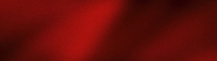 Modern abstract wide grainy background in deep red black and dark crimson shades