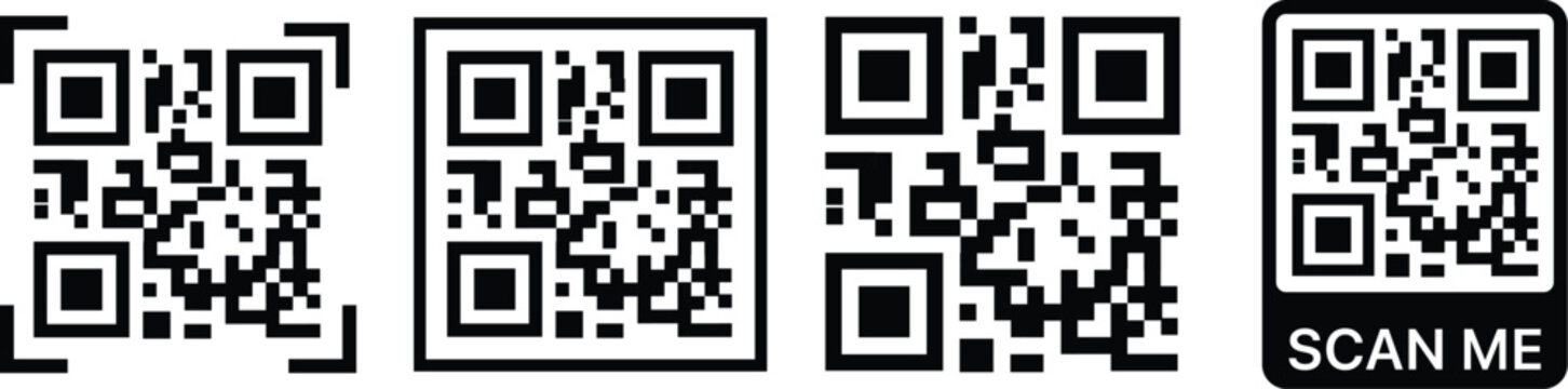 Blank QR code scan now vector set
