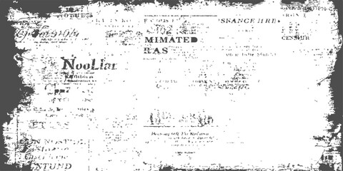 Retro grunge newspaper collage texture with torn edges, faded monochrome typography and abstract distressed paper overlay creating a vintage weathered editorial background. © Naz
