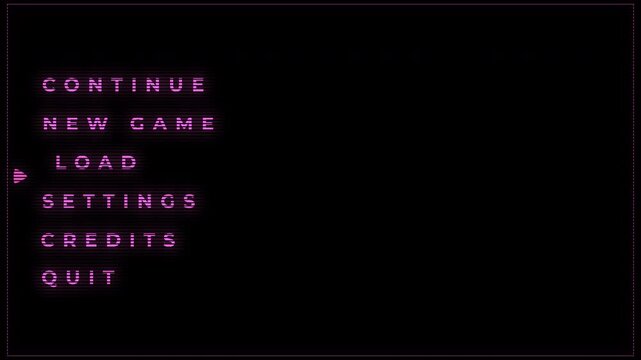 Retro Gaming Start Up screen animation overlay with alpha channel, Cyberspace and technology. Gaming and Creative Animation. Menu Screen Interaction. Gaming HUD for creative projects or marketing. 4K