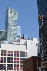 Naklejka premium detail of west elevation of Canadian Broadcasting Corporation, 250 Front St W, Toronto