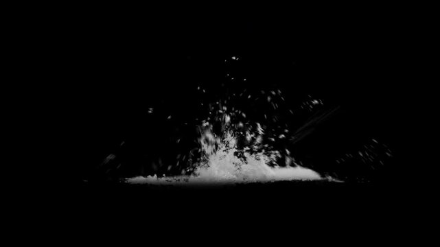 White ocean foam splashing