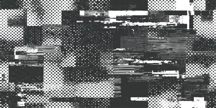 Digital scanline glitch texture backdrop with horizontal signal distortion patterns